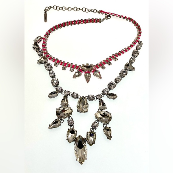 Stella & Dot Signed Neon Dreams 2 in 1 Detachable Silver Tone Statement Necklace - Picture 3 of 8
